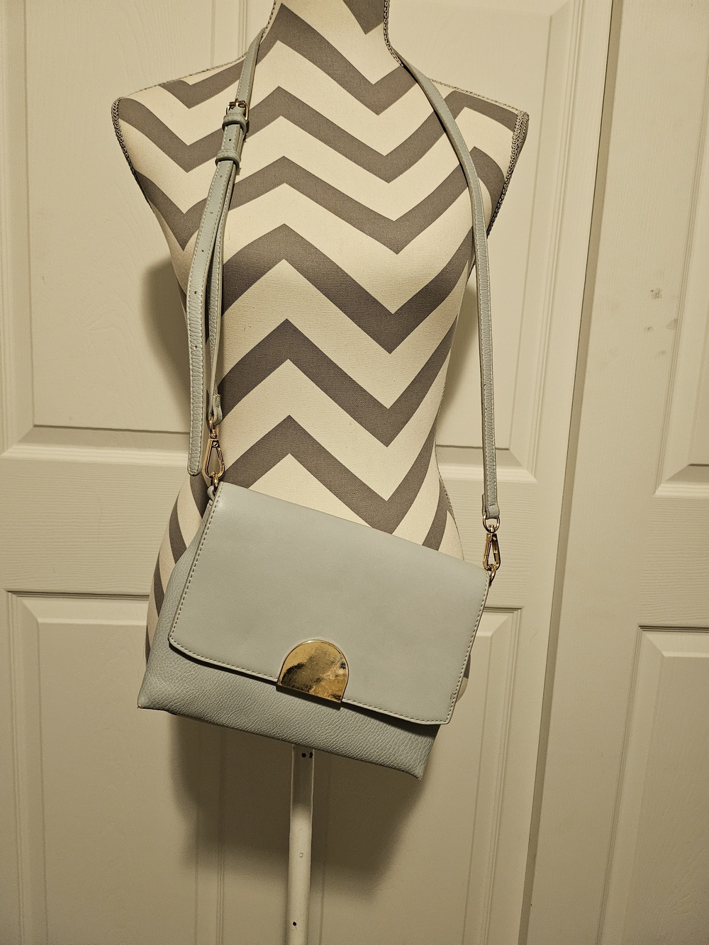 Madison West💙 Light Blue Crossbody Bag with Gold Accent